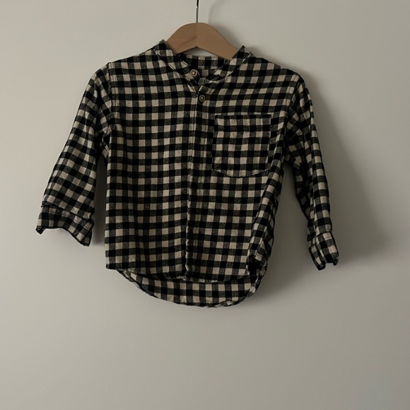 ZARA KIDS plaid button down shirt - Picture 1 of 3